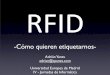 RFID -Cómo quieren etiquetarnos-