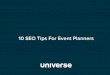10 SEO Tips for Event Planners