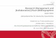 Research Management und [kollaborative] (Fach-)Bibliographien
