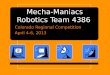 Mecha-Maniacs Robotics Team 4386 (with comments)