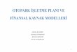 Otopark İşletme Planı ve Finansal Kaynak Modelleri