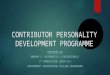 Contribution personality development by mck madhav