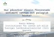 How do dioxin-contaminated sediments impact pelagic biota? Karin Wiberg, SLU