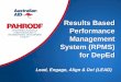 Results based performance management system for deped