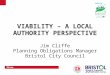 Jim Cliffe - Viability - A local authority perspective