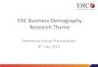 ERC Business Demography theme presentation. July 8th 2015