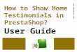 How to Show Home Testimonials in PrestaShop – User Guide