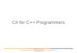 C# for C++ Programmers