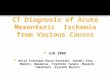 CT diagnosis of Acute mesenteric ischemia from various causes