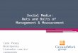 Nuts and Bolts of Social Media Management & Measurement