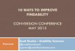 Scott gunter usability sciences conversion conference 2015   10 ways to improve findability
