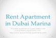Rent apartment in dubai marina