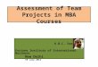Assessment of team projects in mba courses