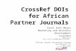 DOIs for African Partner Journals