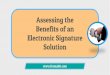 Assessing the Benefits of an Electronic Signature Solution