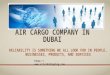 Air cargo company in dubai : Air Cargo Services