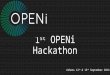 1st OPENi Hackathon