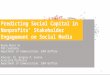 Predicting Social Capital in Nonprofits’ Stakeholder Engagement on Social Media