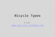 Bicycle types - List of all bicycle types