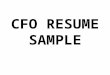 cfo resume sample