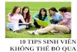 10 tips sinh viên không thể bỏ qua