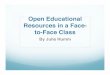Open Educational Resources in a Face-to-Face Class