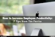 How to Increase Employee Productivity: Tips from Tim Ferriss