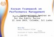 Korean framework on performance management
