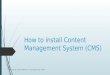 How to install cms (refision)