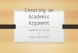 ANES 1501 PPT - M3: Creating an Academic Argument