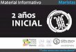 Inicial 2 años, 2015. Material informativo - Colegio Santa María, Maristas. Montevideo, Uruguay