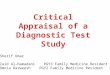 Critical appraisal diagnostic