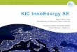 Tunis workshop Maghrenov : Présentation KIC innoEnergy SE