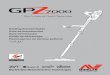 Instruction Manual, Getting Started Guide Minelab GPZ 7000 Metal Detector Portuguese Language