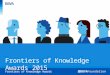 BBVA Foundation Frontiers of Knowledge Awards 2015