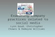 Examining company practices related to social media