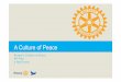 Rotary's culture of Peace