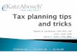 Tax Planning Tips & Tricks