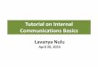 Tutorial on Internal Communications Basic