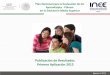 Publicación de Resultados Primera Aplicación 2015 del Plan Nacional para la Evaluación de los Aprendizajes (Planea)en la Educación Media Superior. SEP-INEE