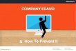 Company fraud and how to prevent it