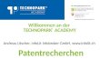 Patentrecherchen-Workshop vom 16. Juni 2015