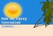 Concealed Carry during Summer and Winter - Seasonal adjustments for CCW