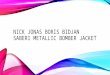 Nick Jonas Boris Bidjan Saberi Metallic Bomber Jacket