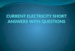 Current electricity short answers with questions
