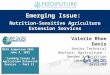 Emerging Issue:  Nutrition-Sensitive Agriculture Extension Services