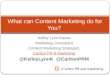 What can content marketing do for you?