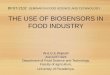 THE USE OF BIOSENSORS IN FOOD INDUSTRY