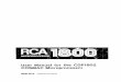 Rca 1802 User Manual 1976