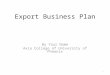 INB 205 Week 9 Assignment Final Project Export Business